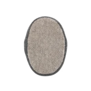 Touche Oval Bath Sponge Flax & Hemp Charcoal Double-Sided Scrubber