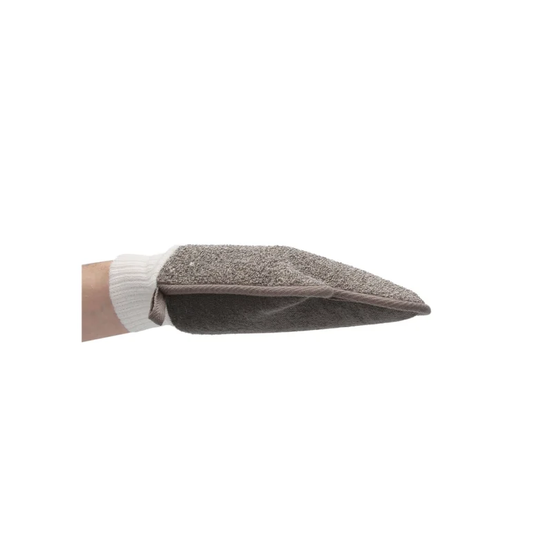 Touche Bath Glove with Cuff - Exfoliating Flax Hemp & Charcoal Care