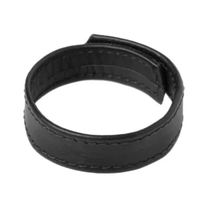 Strict Leather Adjustable Velcro Leather Ring Black