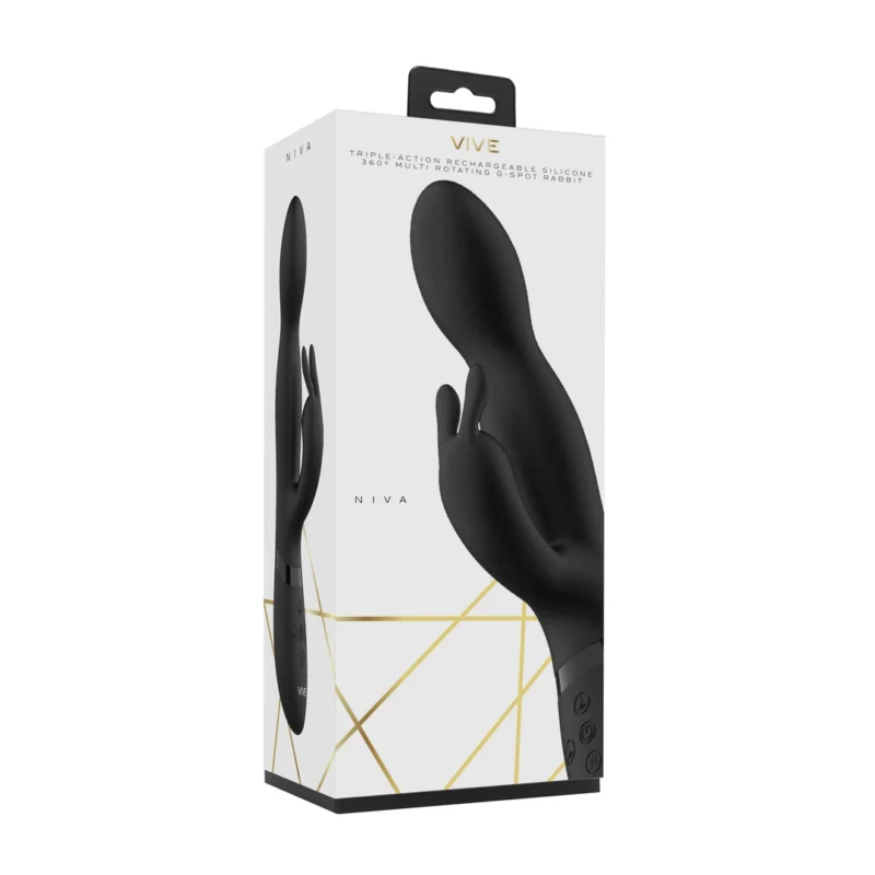 Niva Rotating Intimate Machine Black - 360° Multi-Motor Silicone Device
