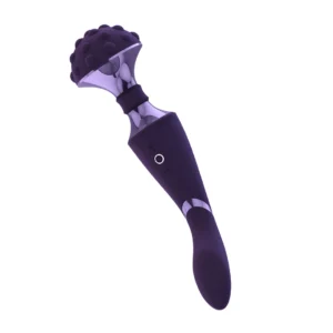 Vive Shiatsu Flexible Massager Wand Purple Rechargeable Dual Motor