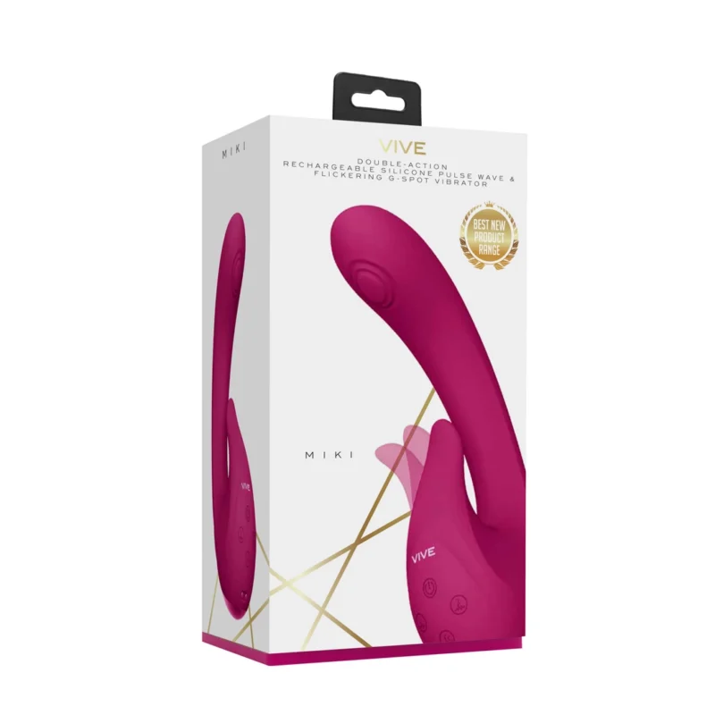 VIVE Miki Pulse Wave Triple Motor Pink Intimate Device Silicone