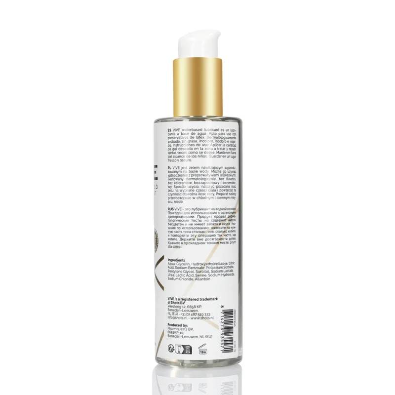 VIVE Water-Based Lubricant 200 ml - Dermatologically Tested Formula